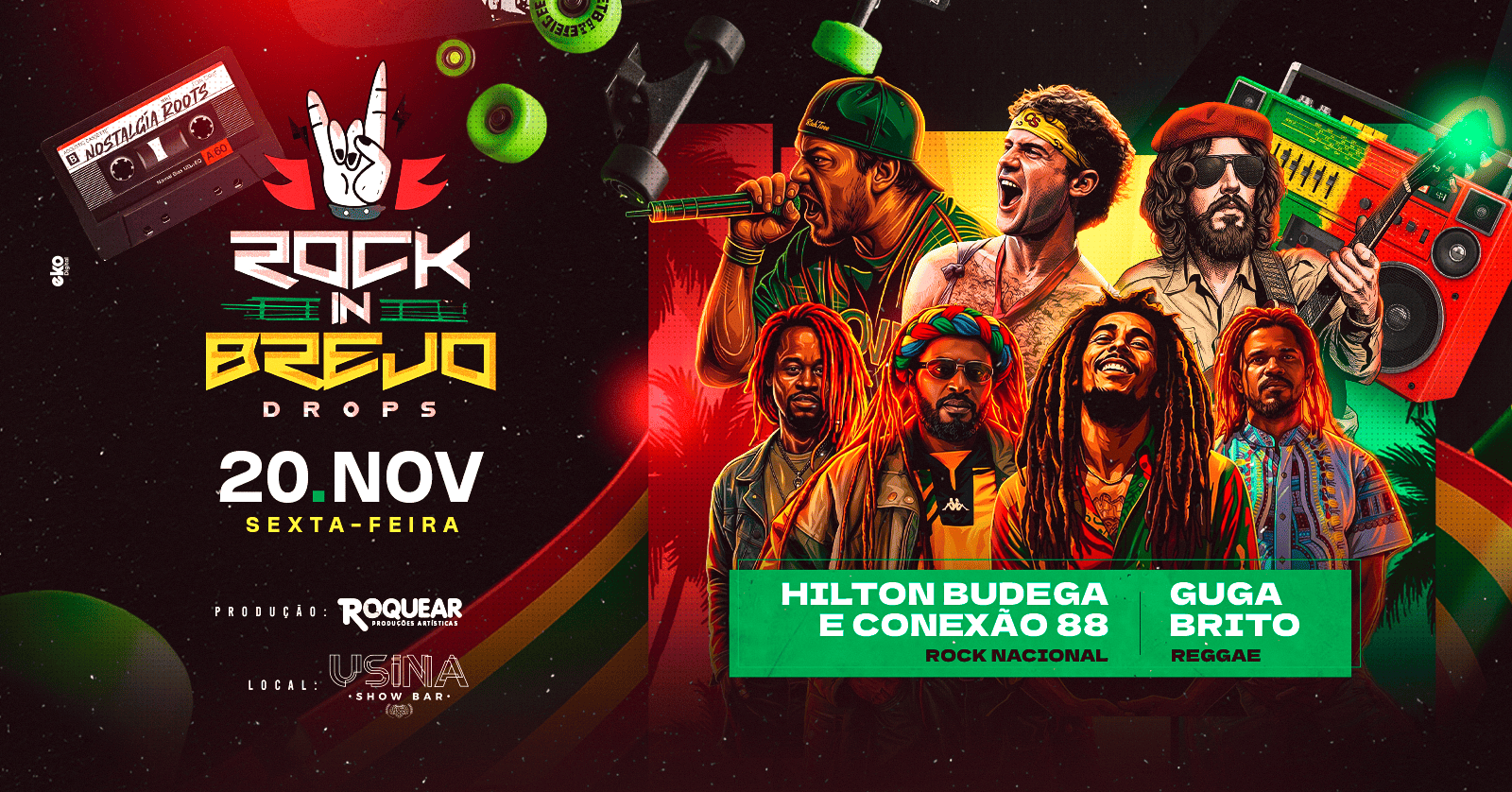 ROCK IN BREJO DROPS - GUGA BRITO (REGGAE) + HILTON BUDEGA (ROCK NACIONAL) - Brejo Santo, CE