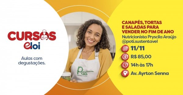 Imagem do evento CANAPÉS, TORTAS E SALADAS PARA VENDER NO FIM DE ANO