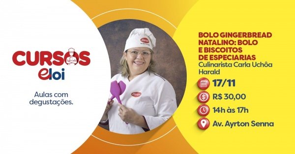 Imagem do evento BOLO GINGERBREAD NATALINO: BOLO E BISCOITOS DE ESPECIARIAS