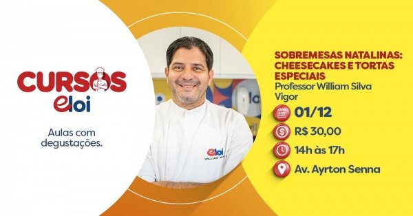 Imagem do evento SOBREMESAS NATALINAS: CHEESECAKES E TORTAS ESPECIAIS