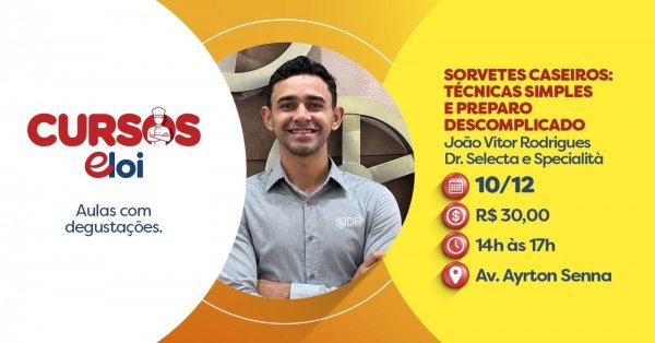 Imagem do evento SORVETES CASEIROS: TÉCNICAS SIMPLES E PREPARO DESCOMPLICADO