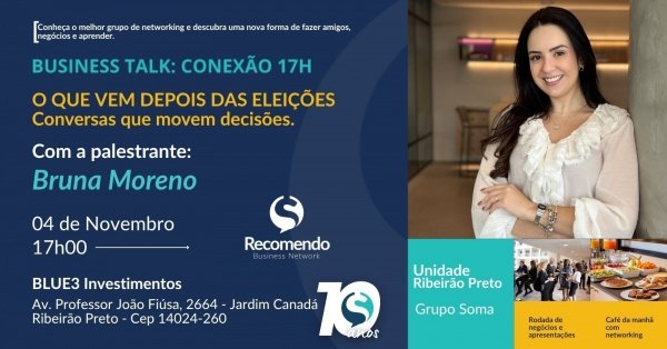 Imagem do evento Recomendo Ribeirão Preto - Grupo SOMA , o melhor café de negócios da cidade.