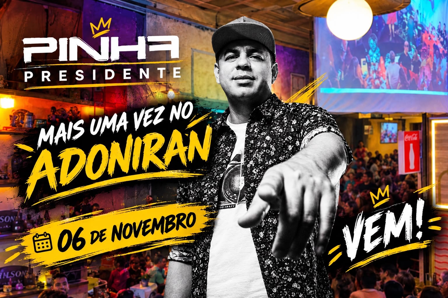 Pinha Presidente no Adoniran Bar - São Bernardo do Campo, SP