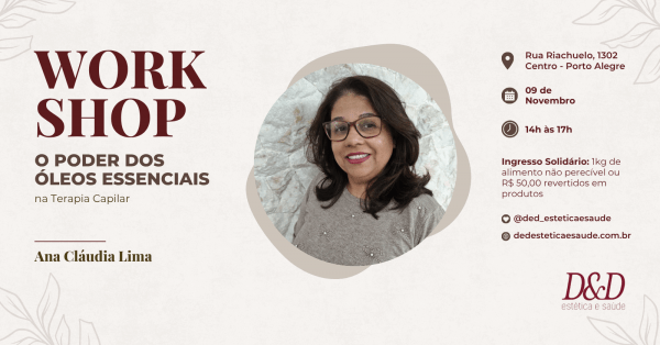 Imagem do evento Workshop - O Poder dos Óleos Essenciais na Terapia Capilar