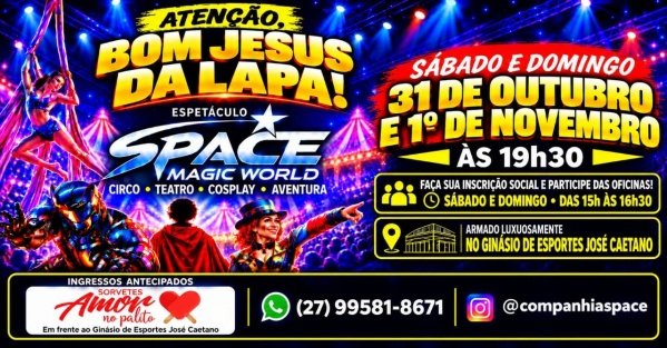 Imagem do evento OFICINAS DE CIRCO SPACE MAGIC WORLD