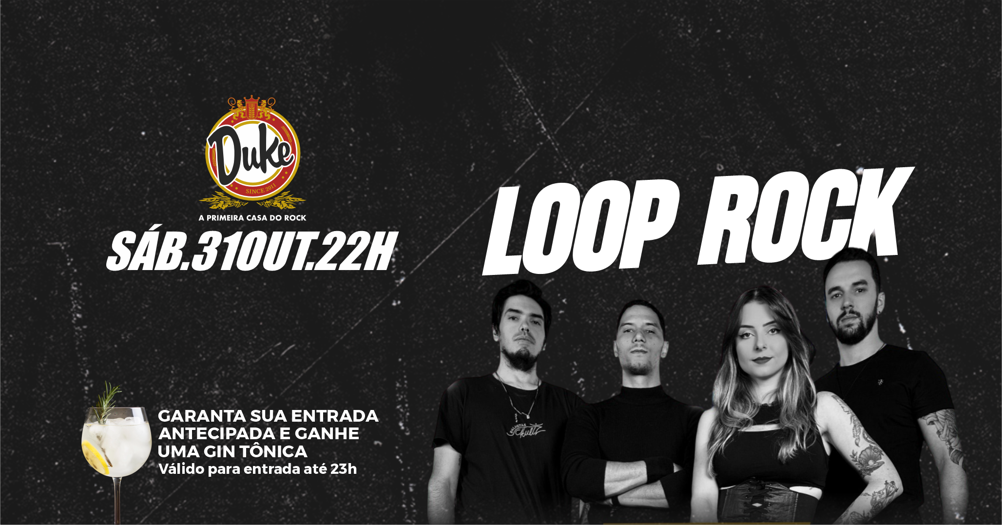 Duke Pub - Show c/ Loop Rock - Sábado - 31/10
