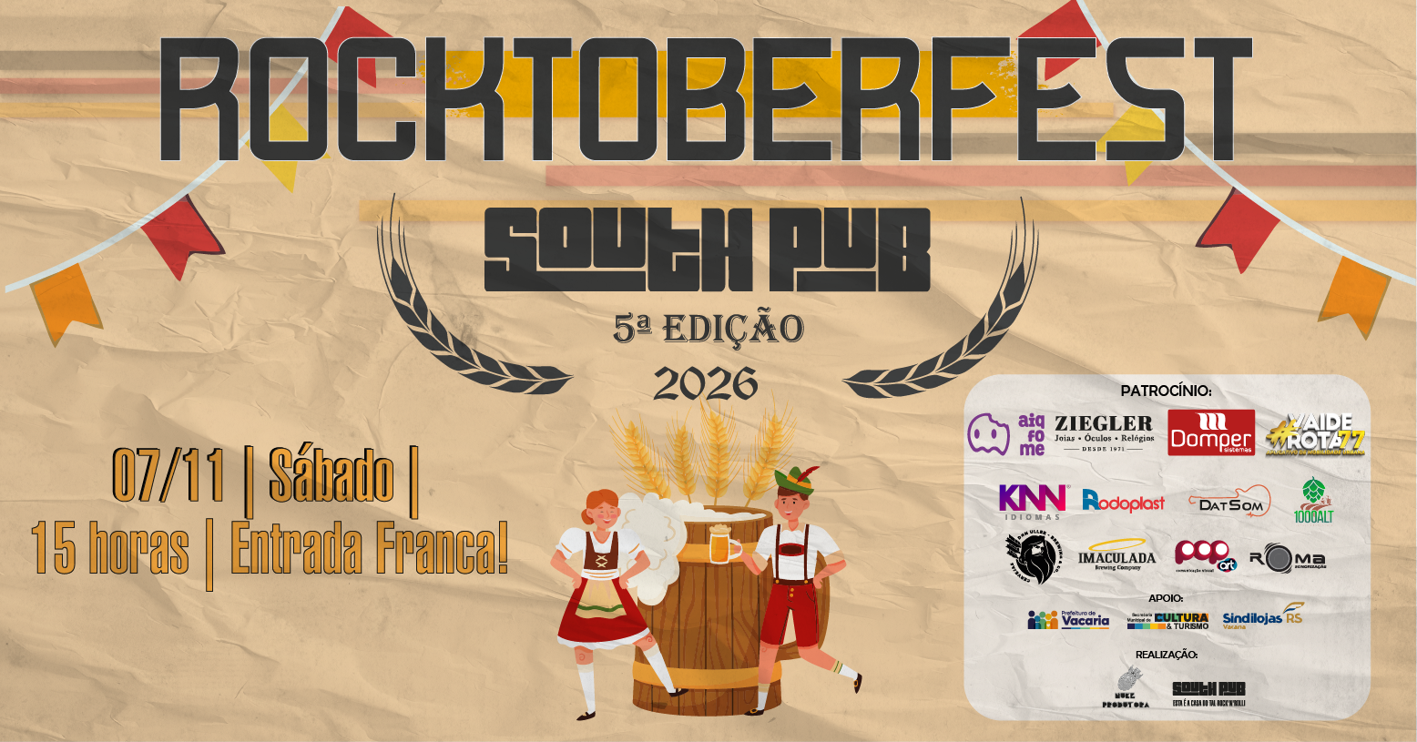 ROCKTOBERFEST SOUTH PUB 5ª EDIÇÃO 2026!