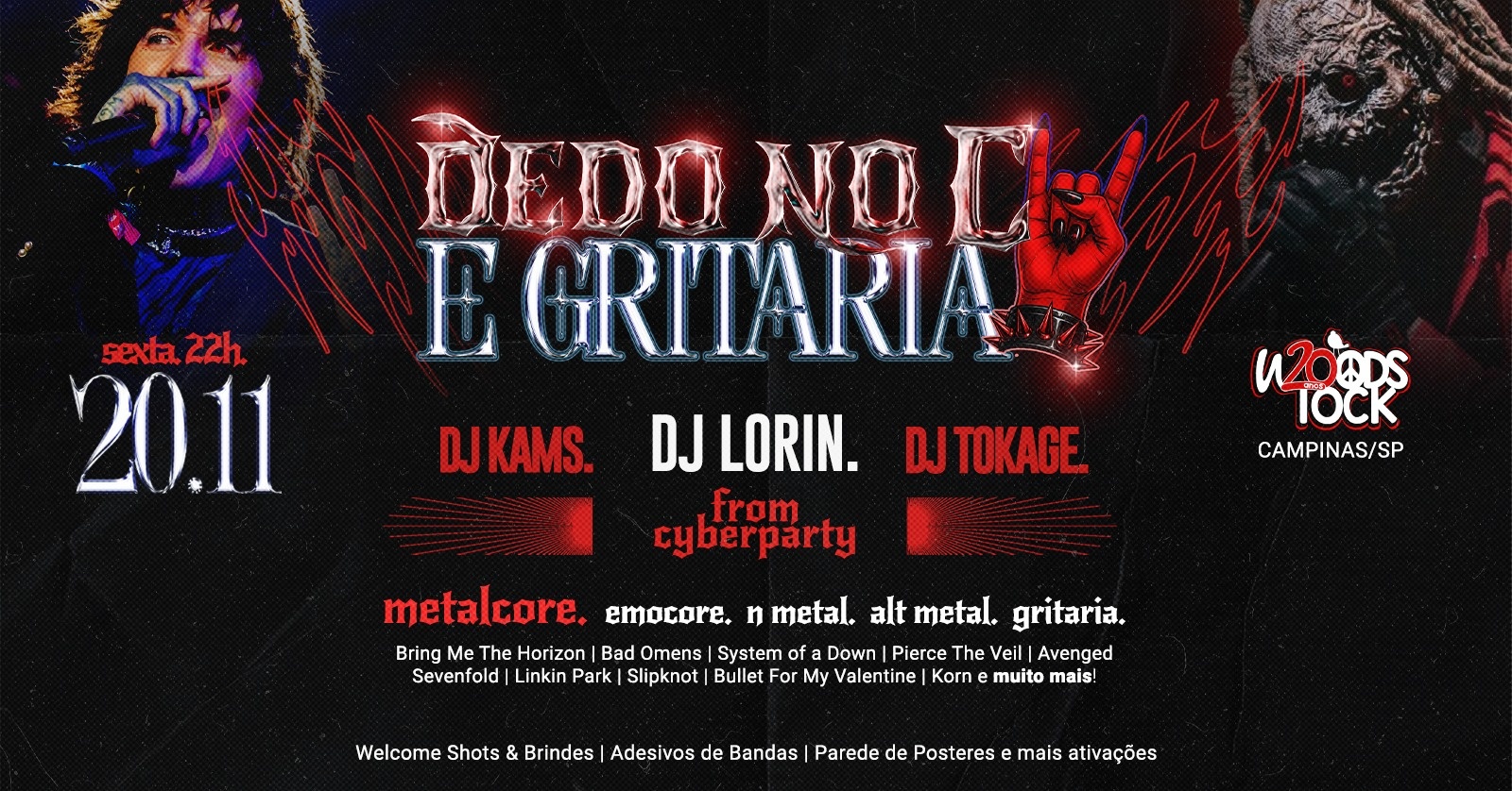 Dedo No C* E Gritaria | Metalcore, Numetal, Emocore e mais no Woodstock