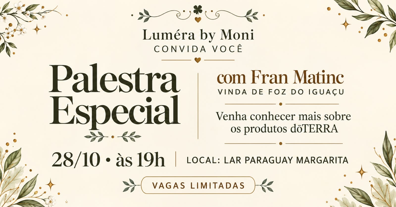 PALESTRA ESPECIAL - FRAN MATINC