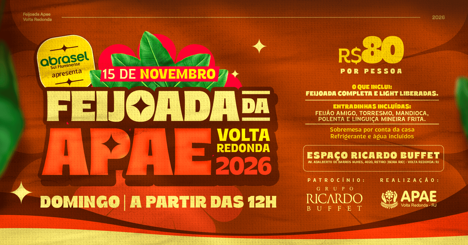 Feijoada da APAE 2026 :: Volta Redonda - Volta Redonda, RJ
