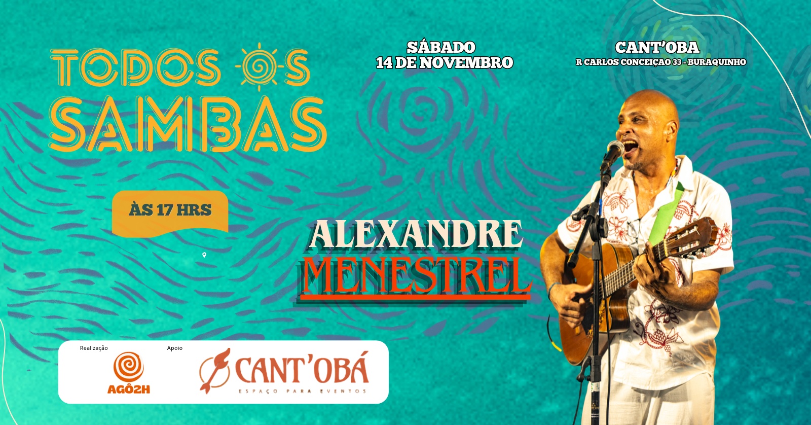 TODOS OS SAMBAS | Alexandre Menestrel & Banda Acotirene no Espaço Cultural Cant'oba - Lauro de Freitas, BA