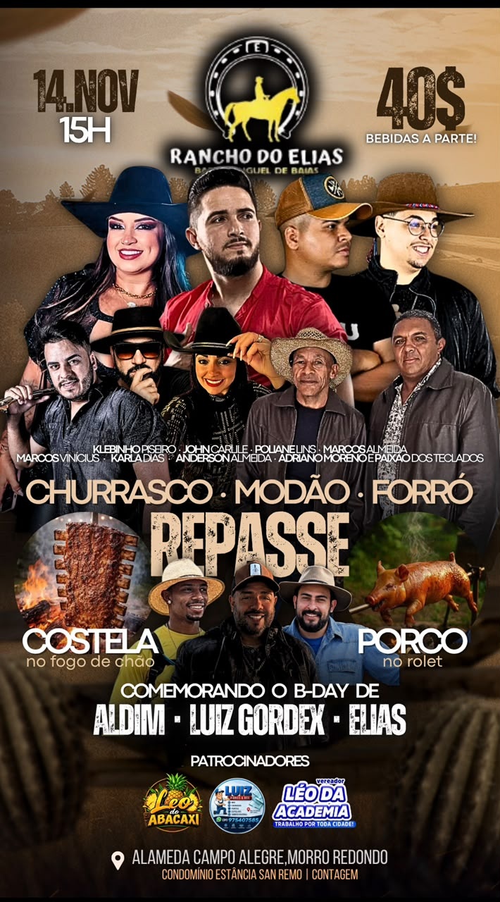 Costela na Brasa , Modão e Cachaça - Contagem, MG