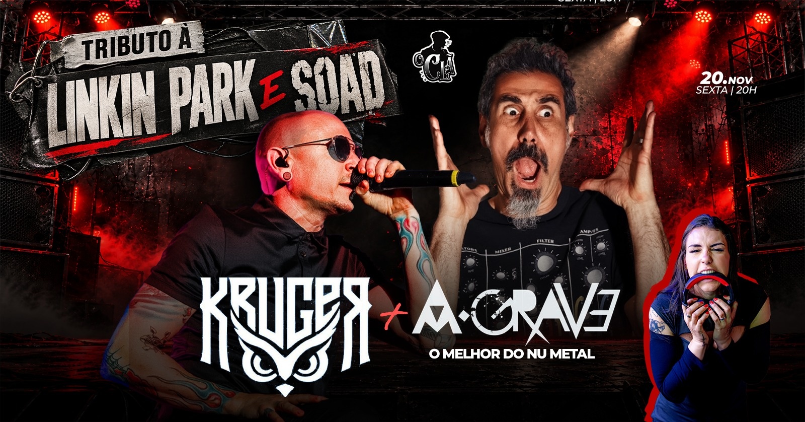 Banda KRUGER + Banda A-GRAVE + DJ KAREN MAGLIANO